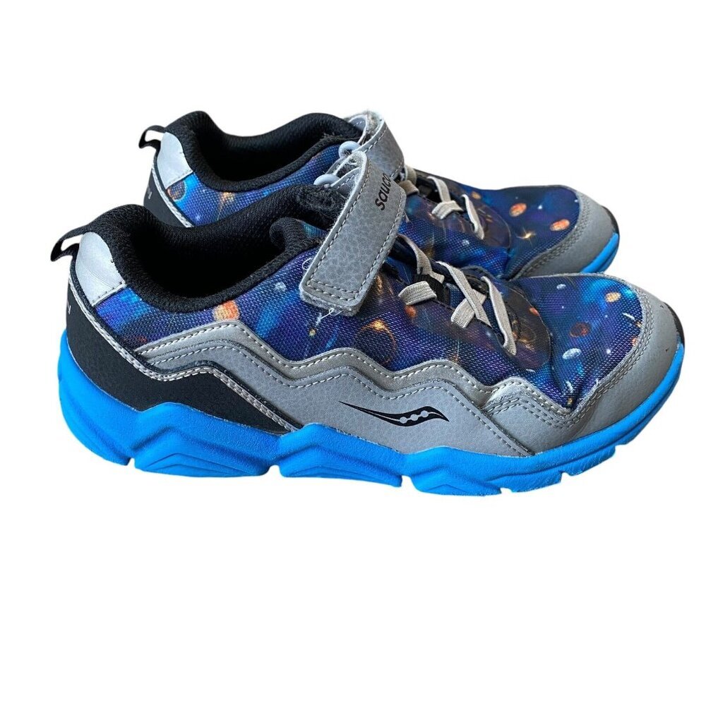 Saucony Flash A/C 2.0 Grey Bluw Space Hook and Loop Closure Youth Size 4.5